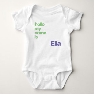 custom new baby minimal purple text modern bodysuit