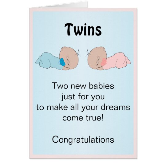 Custom New Born Twins Card