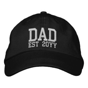 Custom New Dad Established Father Est Year Daddy Embroidered Baseball Cap