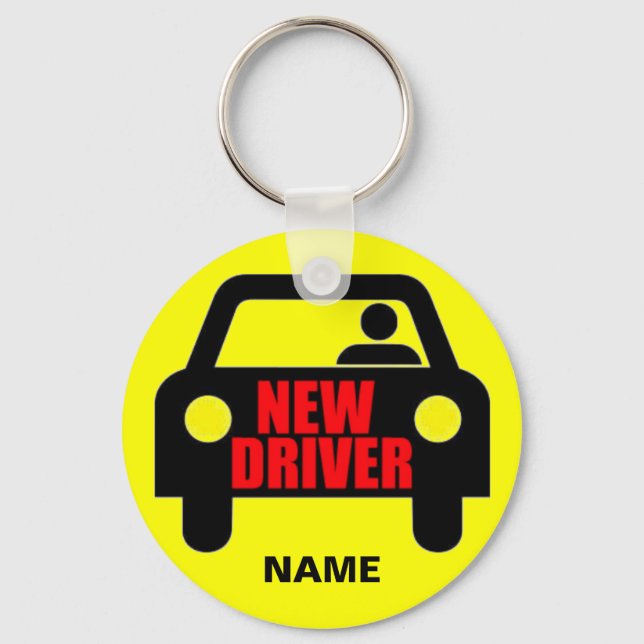 Custom New Driver Safety Keychain (Front)
