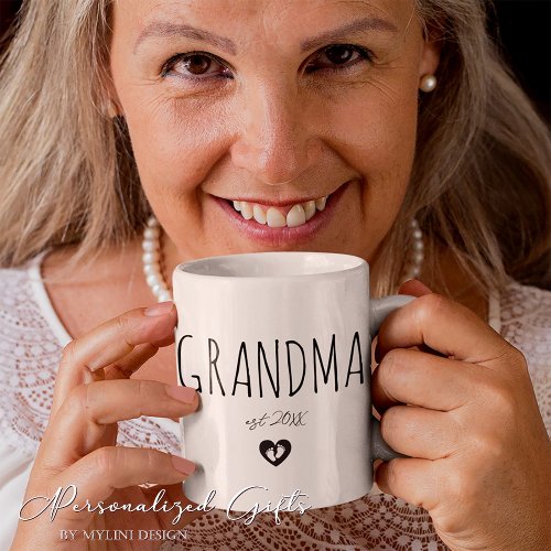 Custom New Grandma or New Mom Gift Coffee Mug