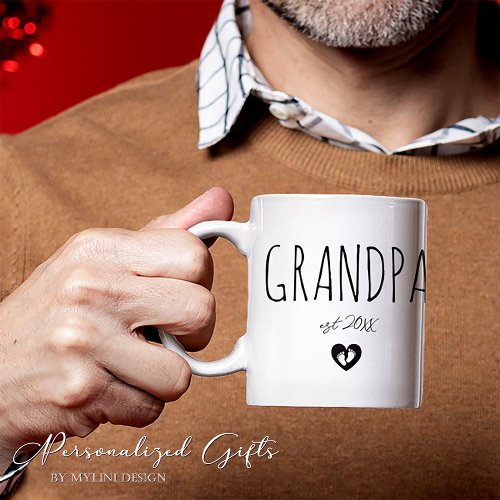 Custom New Grandpa or New Dad Gift Coffee Mug