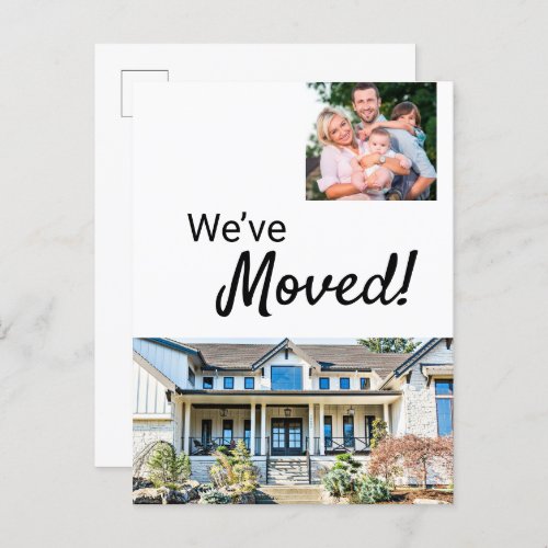 Custom New Home Family Photo and New address Announcement Postcard