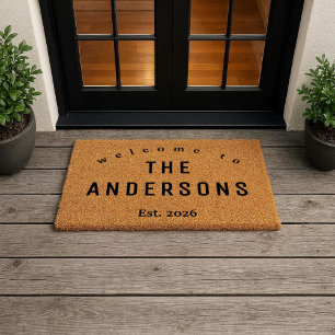 Custom New Homeowners Established 2026 Fiber Doormat