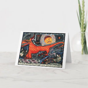 Custom New Mexico Spanish Tasmanian Devil Dog Cats Card