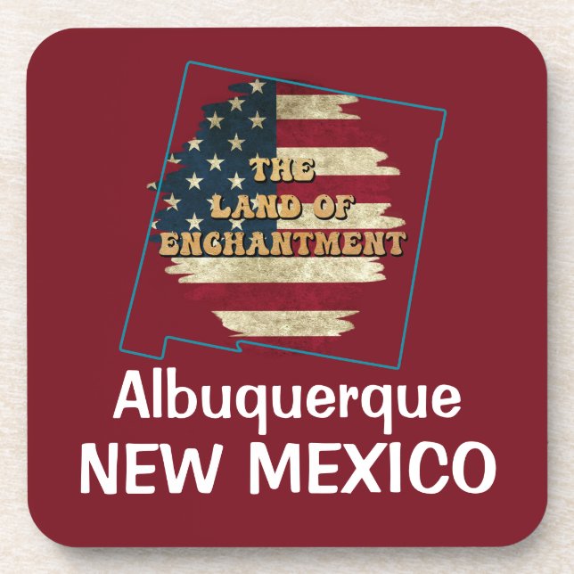 Custom New Mexico state Beverage Coaster (Front)