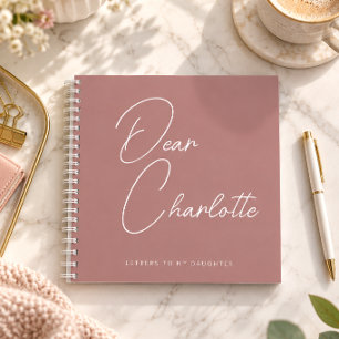 Custom New Mom Gift Minimalist Stylish Script Notebook