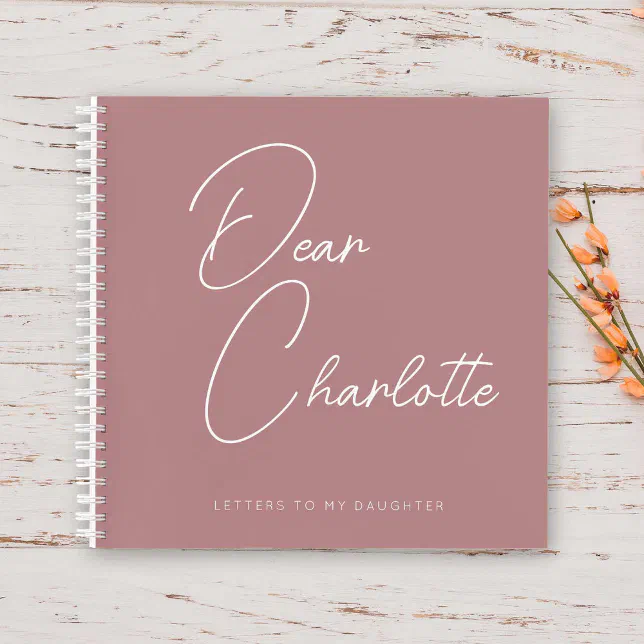 Mom Notebook Design Custom New Mom Gift Minimalist Stylish Script Notebook | Zazzle