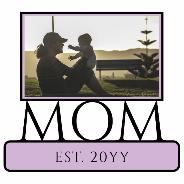Custom New Mom to be Mom Est Photo Sculpture (Front)