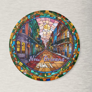Custom New Orleans Bourbon Street Dated Magnet