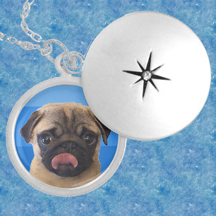 Custom New Pug Stunning Silver-Plated Gift Locket Necklace