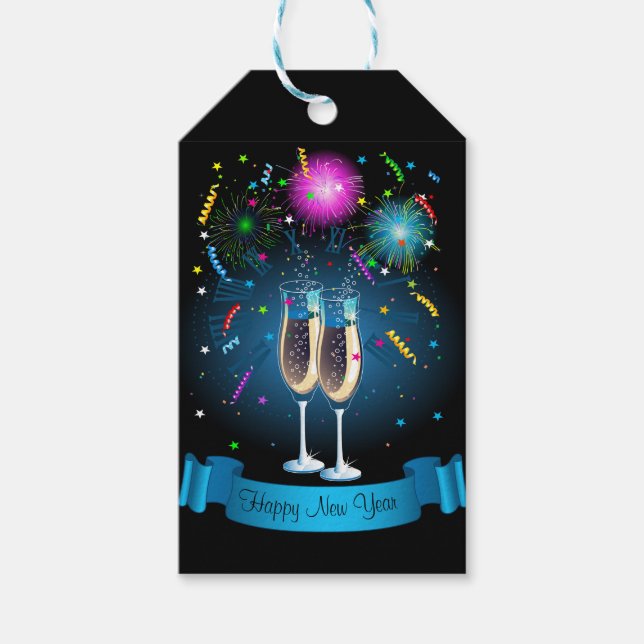 Custom New Year  Gift Tags (Front)