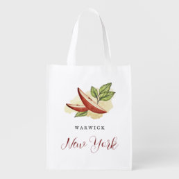 Custom New York Apple Reusable Grocery Bag