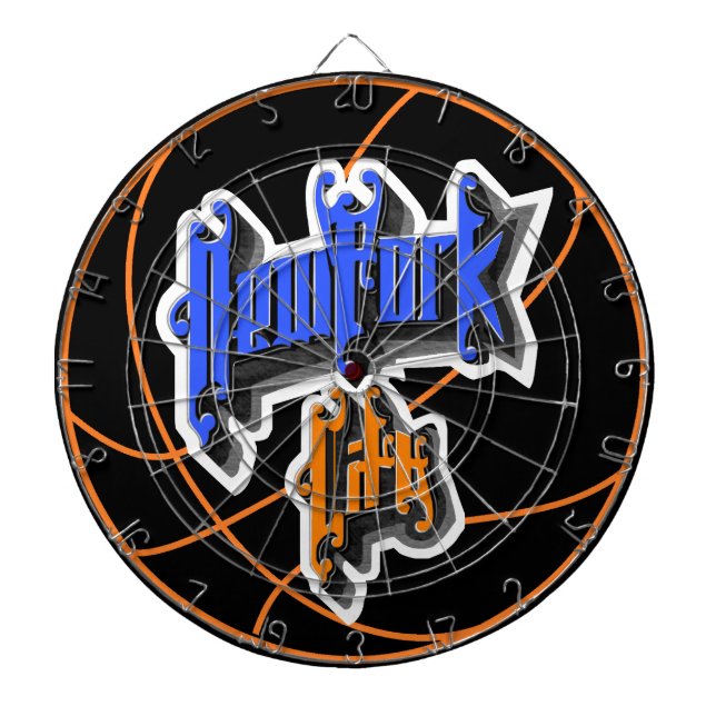 Custom New York City Basketball Dart Board (Front)
