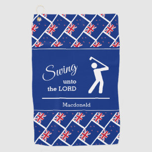 Custom NEW ZEALAND Christian Swing Unto The Lord Golf Towel