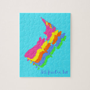 CUSTOM New Zealand Puzzle Bright and Colorful