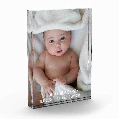 Custom Newborn BABY PHOTOPICTURE Keepsake Gift