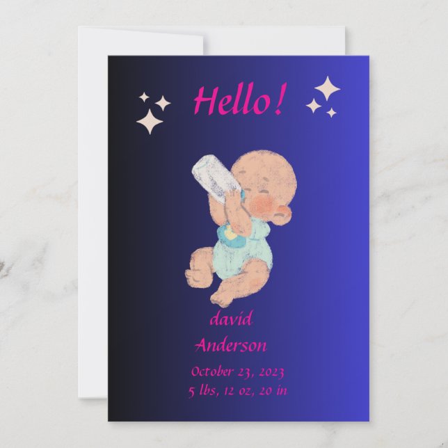 Custom Newborn Baby Shower Invitation (Front)