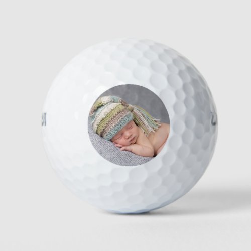 Custom Newborn Photo Golf Balls