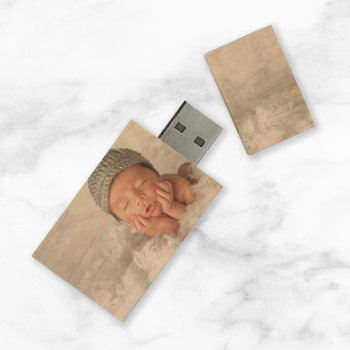 Custom Newborn Photo Usb Flash Drive by jenniferstuartdesign at Zazzle