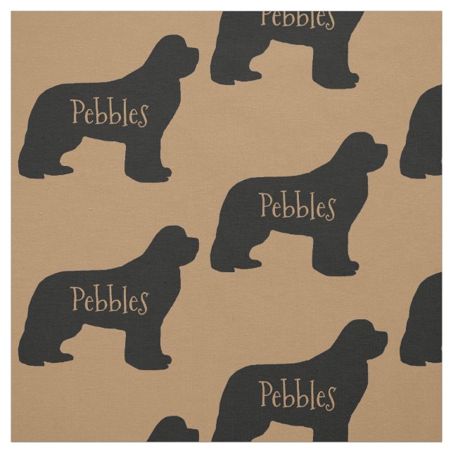 Custom Newfoundland Dog Fabric (Swatch)