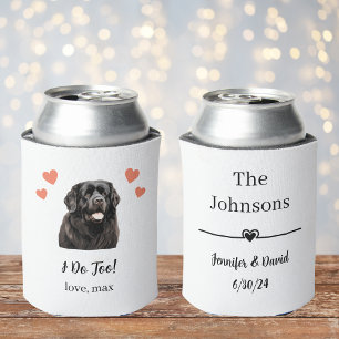 Custom Newfoundland Pet Wedding Can Cooler