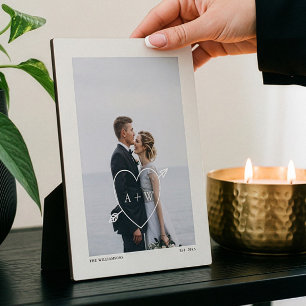 Custom Newlyweds Gift Wedding Photo Keepsake Plaque