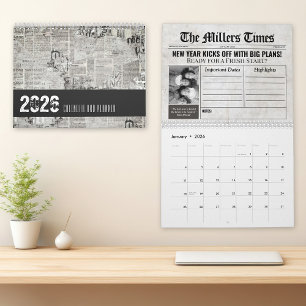 Custom Newspaper Calendar, Family Breaking News Calendar