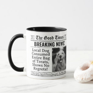 Custom Newspaper Mug, Funny Pet Lover Gift Dog Mug
