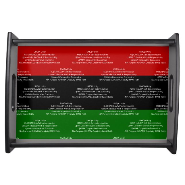 Custom NGUZO SABA 7 Principles Kwanzaa Serving Tray (Front)