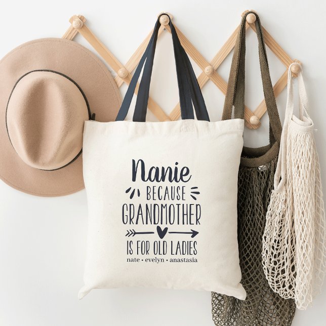 Custom Nickname | Grandmother is For Old Ladies Tote Bag (Creator Uploaded)