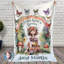 Custom Niece and Nephew Names Great Aunt's Garden