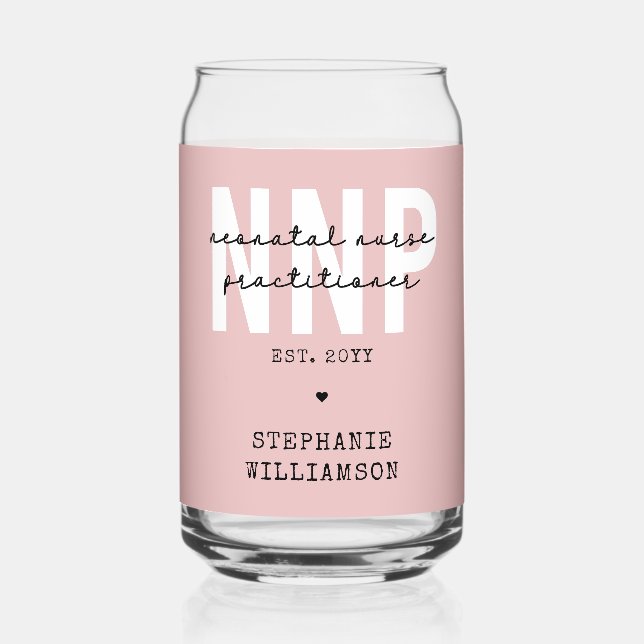 Custom NNP Neonatal Nurse Practitioner Can Glass (Front)