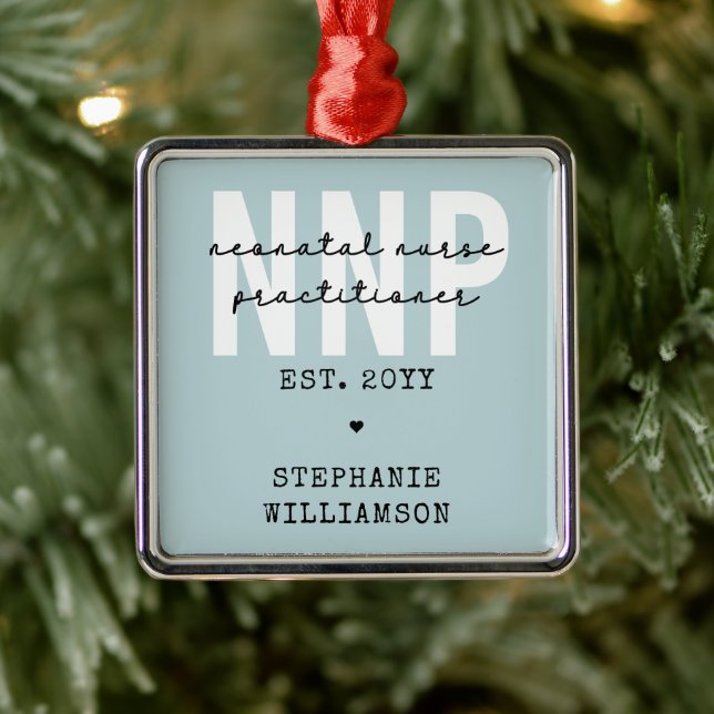 Custom NNP Neonatal Nurse Practitioner Metal Ornament (Tree)