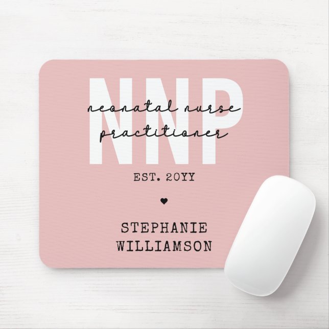 Custom NNP Neonatal Nurse Practitioner Mouse Pad (With Mouse)