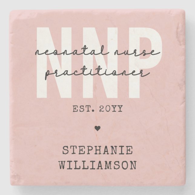 Custom NNP Neonatal Nurse Practitioner Stone Coaster (Front)