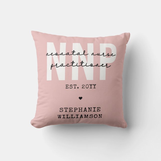 Custom NNP Neonatal Nurse Practitioner Throw Pillow (Front)