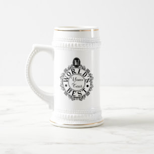 Custom No.1 Worlds Best . . (Your Text) Beer Stein