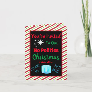 Custom No Politics Christmas Party Invitation