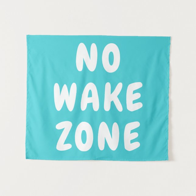 Custom No Wake Zone Playroom Nursery Boho Kid Wall Tapestry (Front (Horizontal))