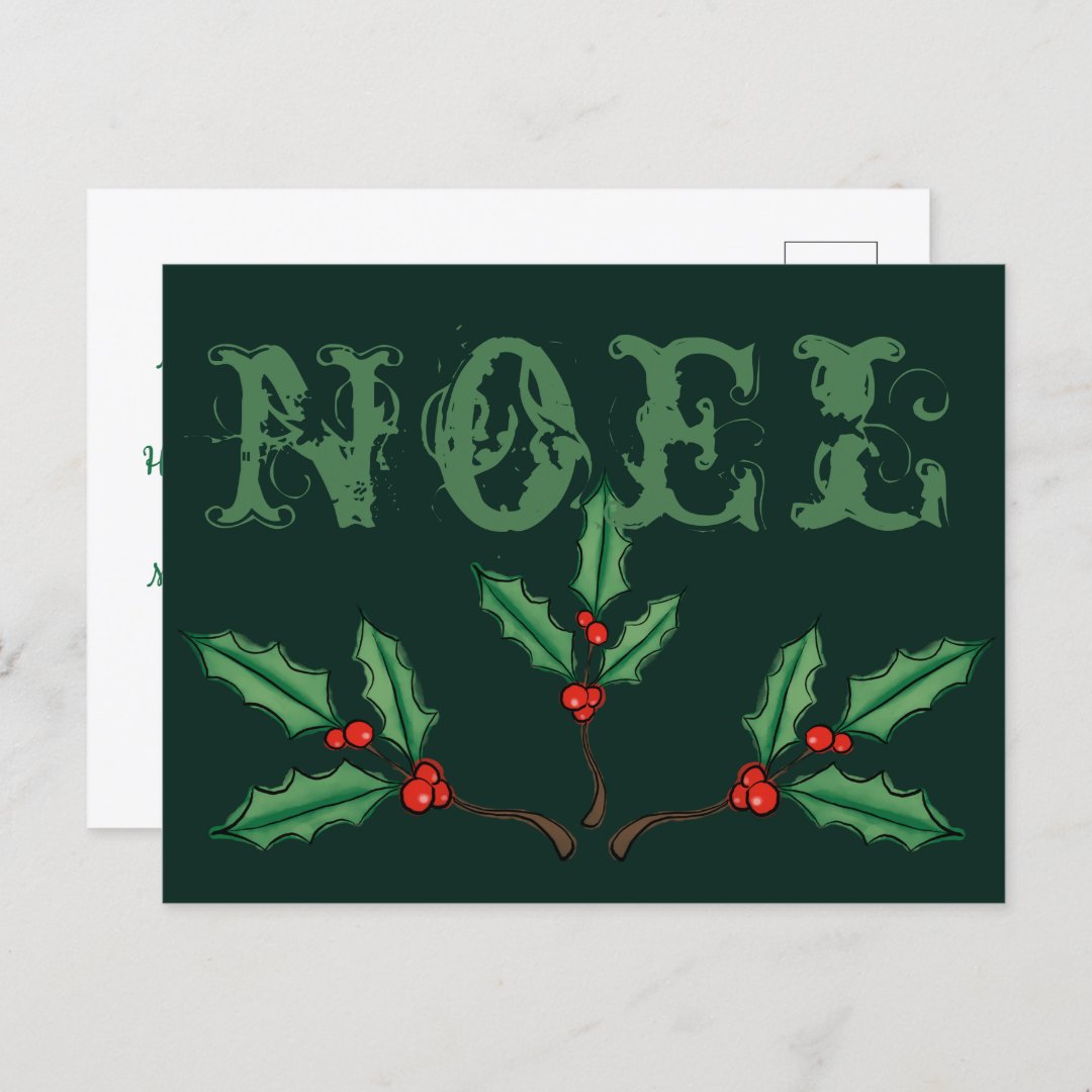 Custom Noel Christmas Postcards (Front/Back)