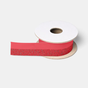 Custom Noise-Textured Tomato Red Ribbon
