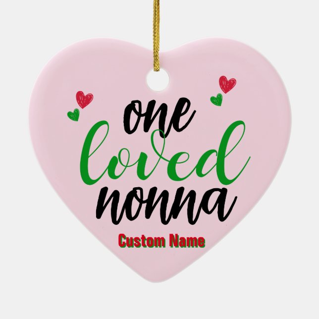 Custom Nonna Ornament - Personalized Christmas (Back)