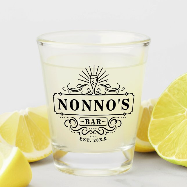 Custom Nonno's Bar Year Established Shot Glass (Creator Uploaded)