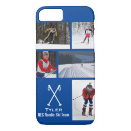 Custom Nordic Cross Country Skiing Photo Collage iPhone 8/7 Case