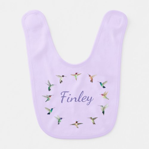 Custom North American Hummingbirds Baby Bib