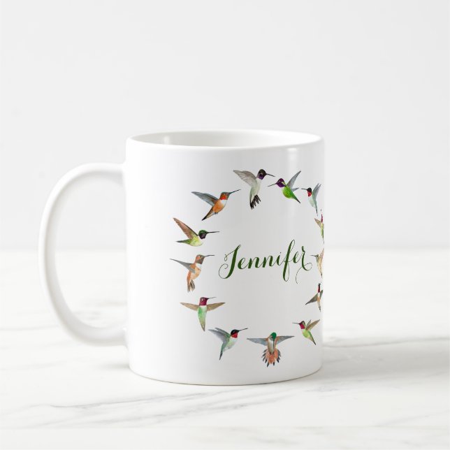 Custom North American hummingbirds Coffee Mug (Left)