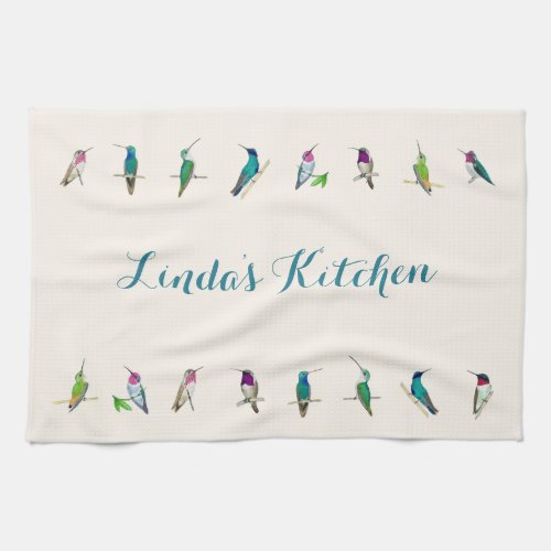 Custom North American Hummingbirds   Kitchen Towel