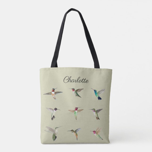 Custom North American Hummingbirds Tote Bag (Back)