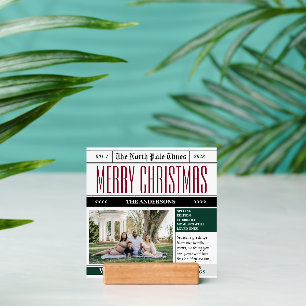 Custom North Pole Newspaper Christmas Photo Holder
